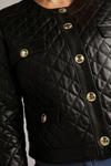 KarenMillen Plus Size Leather Quilted Trophy Jacket thumbnail 2