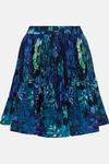 KarenMillen Floral Pleat Drama Structured Woven Mini Skirt thumbnail 4