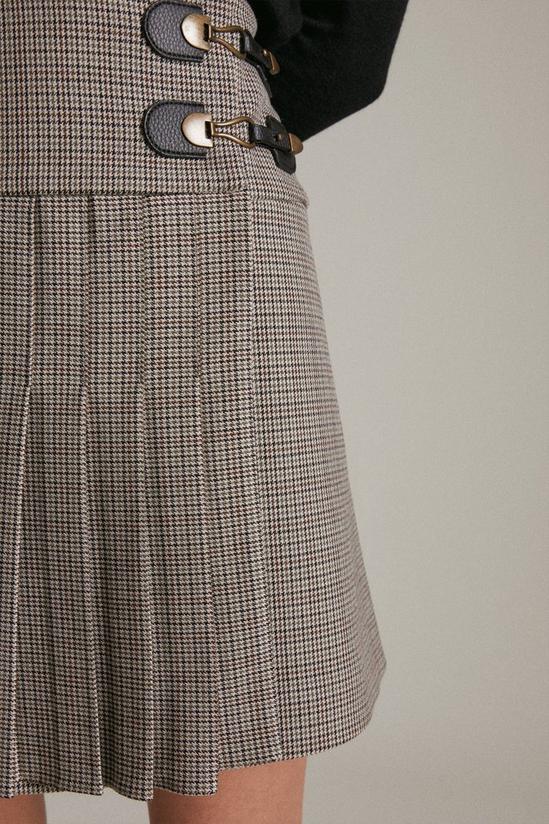 KarenMillen Petite Country Check Pleated Kilt Skirt 2