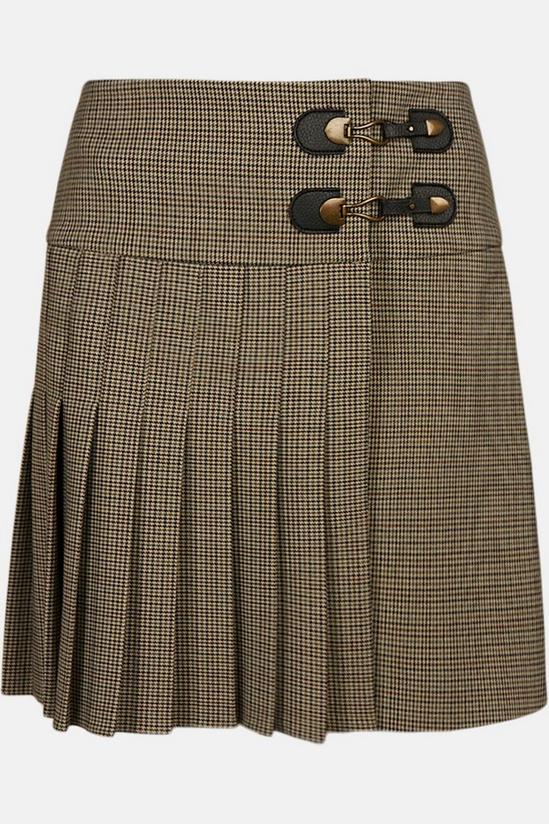 KarenMillen Petite Country Check Pleated Kilt Skirt 4