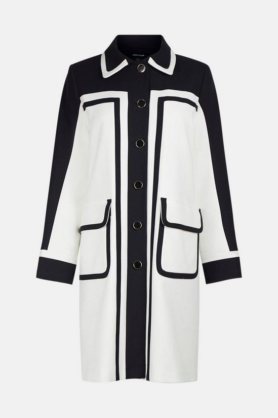 KarenMillen Compact Stretch Tipped Detail Coat 4
