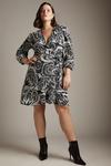 KarenMillen Plus Size Batik Long Sleeve Woven Wrap Dress thumbnail 1