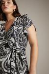 KarenMillen Plus Size Batik Print Long Woven Wrap Dress thumbnail 2