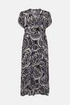 KarenMillen Plus Size Batik Print Long Woven Wrap Dress thumbnail 4