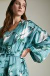 KarenMillen Heron Print Satin Nightwear Robe thumbnail 2