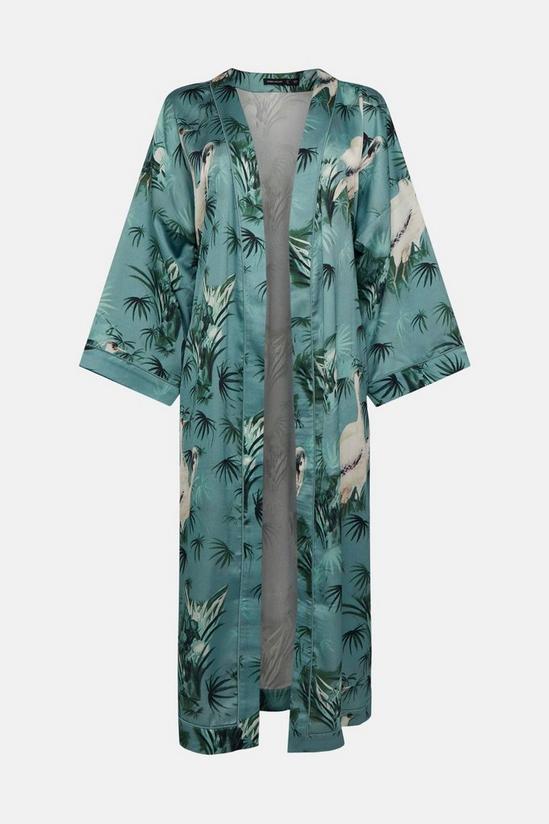 KarenMillen Heron Print Satin Nightwear Robe 4