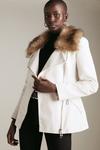 KarenMillen Italian Moleskin Faux Fur Collar Jacket thumbnail 1
