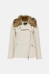 KarenMillen Italian Moleskin Faux Fur Collar Jacket thumbnail 4