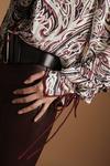 KarenMillen Paisley Textured Tie Blouson Sleeve Woven Blouse thumbnail 2