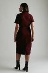 KarenMillen Plus Size Denim Short Sleeve Belted Midi Dress thumbnail 3