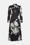 KarenMillen Graphic Linear Twist Neck Woven Maxi Dress thumbnail 5