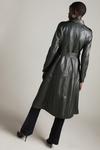 KarenMillen Leather Gold Button Trim Trench Coat thumbnail 3