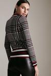 KarenMillen Heritage Embellished Check Knitted Collared Top thumbnail 5