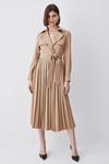 KarenMillen Tailored Long Sleeve Woven Pleated Midi Trench Dress thumbnail 1