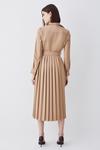 KarenMillen Tailored Long Sleeve Woven Pleated Midi Trench Dress thumbnail 3