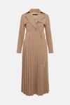KarenMillen Tailored Long Sleeve Woven Pleated Midi Trench Dress thumbnail 4