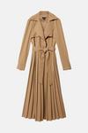 KarenMillen Tailored Long Sleeve Woven Pleated Midi Trench Dress thumbnail 5