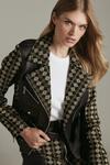 KarenMillen Tweed And Leather Mix Jacket thumbnail 1