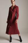 KarenMillen Petite Tailored Long Sleeve Pleated Midi Trench Dress thumbnail 1