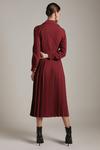 KarenMillen Petite Tailored Long Sleeve Pleated Midi Trench Dress thumbnail 3