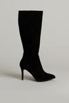 KarenMillen Suede Pointed Long Heeled Boot thumbnail 1