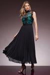 KarenMillen Guipure Lace Embroidered Pleat Midi Dress thumbnail 1