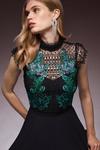 KarenMillen Guipure Lace Embroidered Pleat Midi Dress thumbnail 2