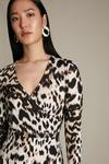 KarenMillen Belted Marble Leopard Jersey Wrap Dress thumbnail 2