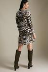 KarenMillen Belted Marble Leopard Jersey Wrap Dress thumbnail 3
