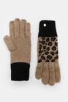 KarenMillen Leopard Knit Gloves thumbnail 1