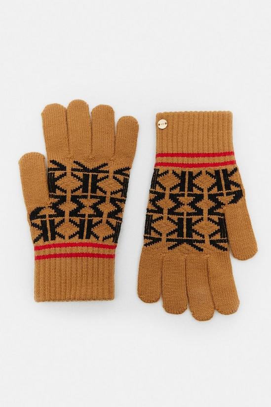 KarenMillen Logo Knit Gloves 1