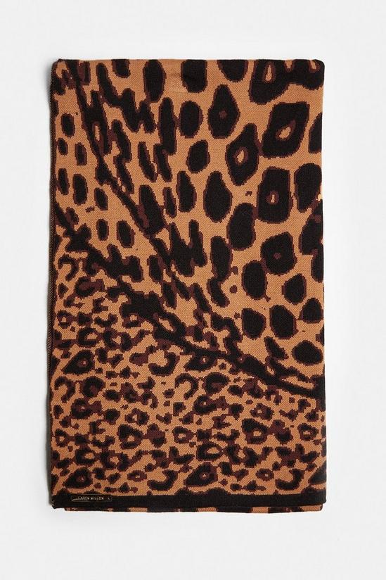 KarenMillen Leopard Knit Scarf 2