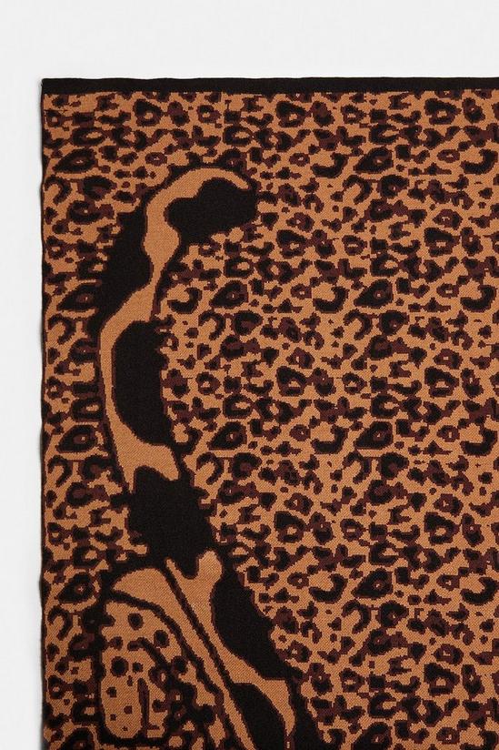 KarenMillen Leopard Knit Scarf 3