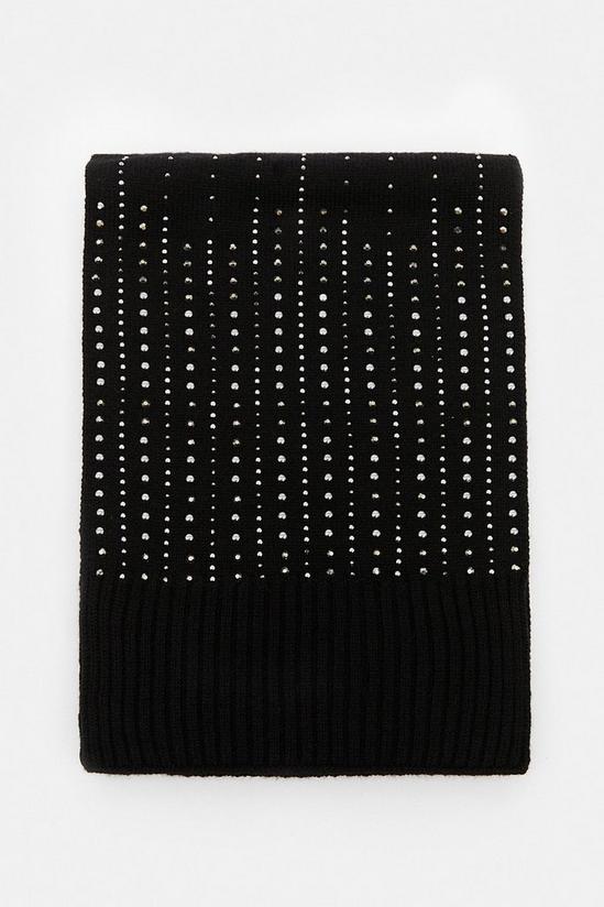 KarenMillen Hotfix Detail Knit Scarf 1
