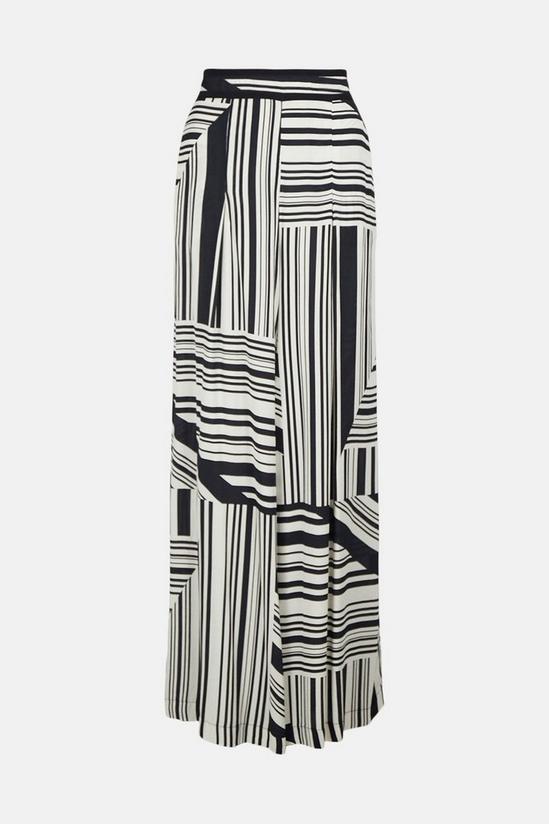KarenMillen Mono Stripe Print Palazzo Trouser 4