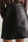 KarenMillen Lydia Millen Plus Size Leather Mini Skirt thumbnail 2