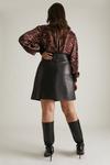 KarenMillen Lydia Millen Plus Size Leather Mini Skirt thumbnail 3