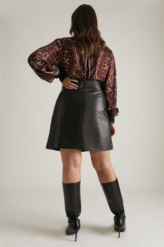 KarenMillen Lydia Millen Plus Size Leather Mini Skirt 3