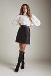 KarenMillen Lydia Millen Leather Snaffle Trim Mini Skirt thumbnail 1