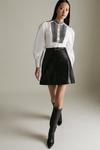 KarenMillen Lydia Millen Leather Snaffle Trim Mini Skirt thumbnail 2