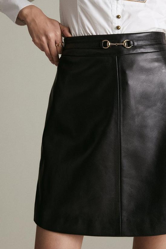 KarenMillen Lydia Millen Leather Snaffle Trim Mini Skirt 4