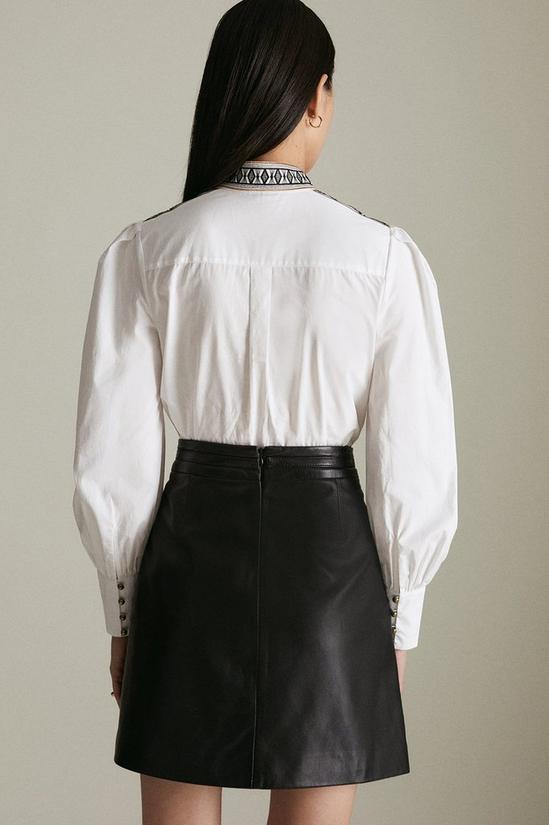 KarenMillen Lydia Millen Leather Snaffle Trim Mini Skirt 5