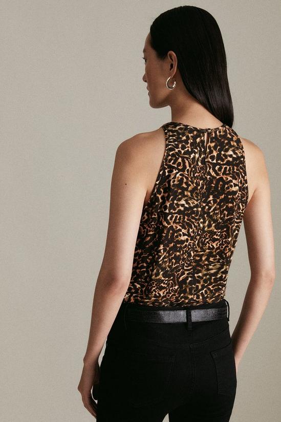 KarenMillen Leopard Print Woven Shell Top 3