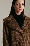 KarenMillen Petite Textured Faux Fur Long Coat thumbnail 2
