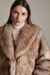 KarenMillen Lydia Millen Tipped Faux Fur Long Coat thumbnail 5