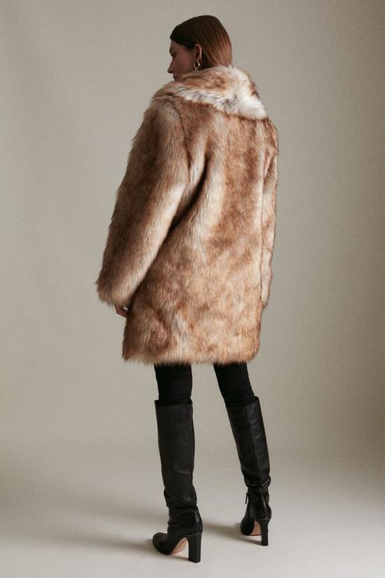 KarenMillen Lydia Millen Tipped Faux Fur Long Coat 6