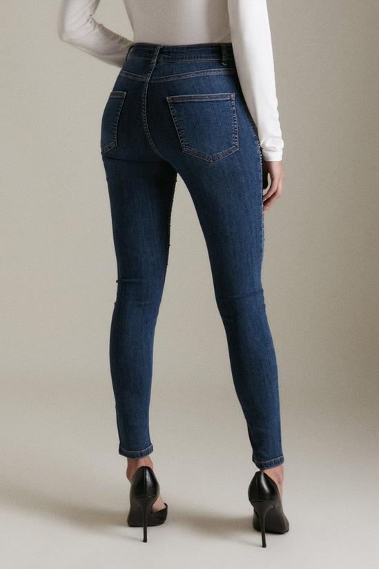 KarenMillen Scattered Embellished Skinny Jeans 3