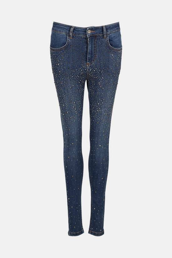 KarenMillen Scattered Embellished Skinny Jeans 4