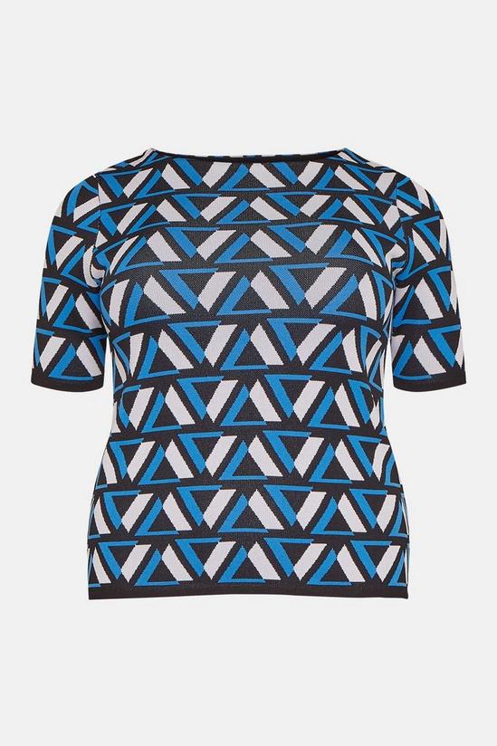 KarenMillen Plus size Abstract Knitted Top 4