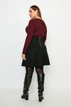 KarenMillen Plus Size Rivet Detail Ponte Mini Skirt thumbnail 3